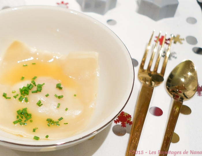 Les Papotages de Nana - Ravioles de foie gras