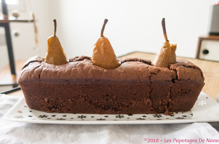 Les Papotages de Nana - Gâteau choco poires