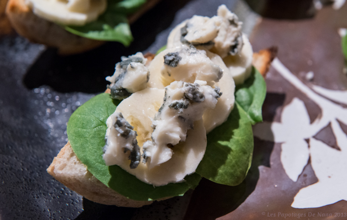 Les Papotages de Nana - Bouchée roquefort banane